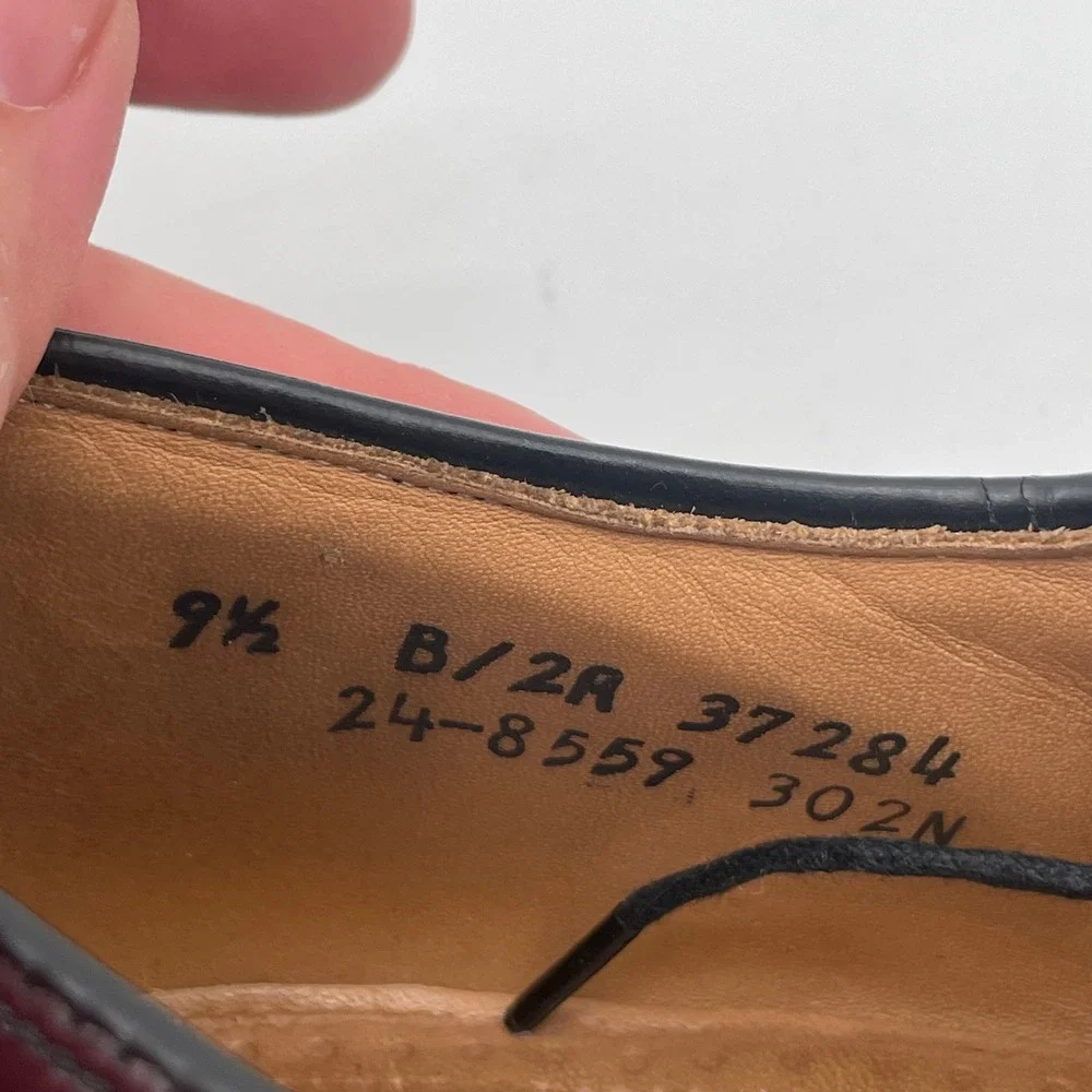 Johnston & Murphy Aristocraft Cordovan Leather‎ Wingtip Oxford Shoe 9.5 USA